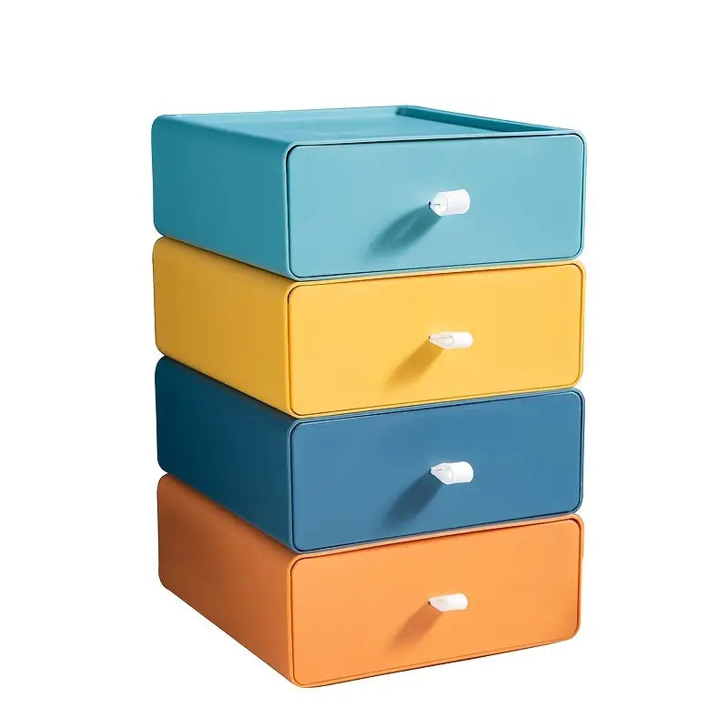 Stackable Plastic Drawer Organizer for Home & Office